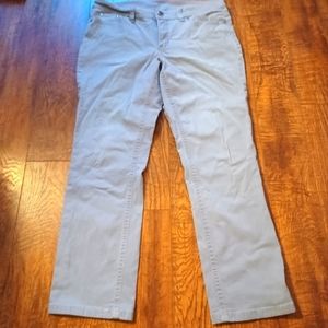 New Directions Weekend Light Gray Jeans with Rhinestone Studs Women's Sz 12